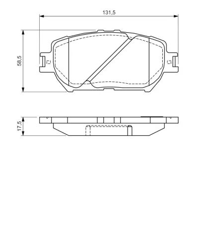 Bremsbelagsatz, Scheibenbremse BOSCH 0 986 494 363 Bild Bremsbelagsatz, Scheibenbremse BOSCH 0 986 494 363
