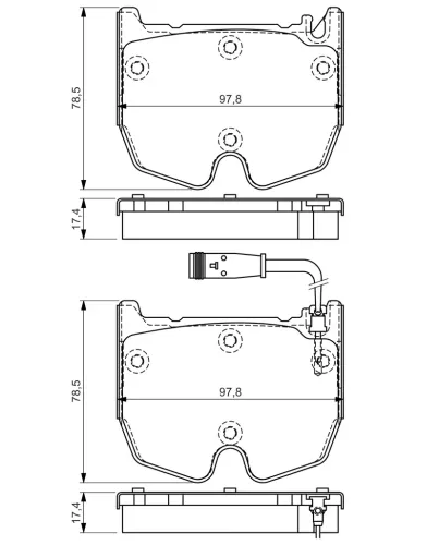 Bremsbelagsatz, Scheibenbremse BOSCH 0 986 494 364 Bild Bremsbelagsatz, Scheibenbremse BOSCH 0 986 494 364