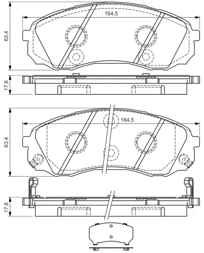 Bremsbelagsatz, Scheibenbremse BOSCH 0 986 494 377 Bild Bremsbelagsatz, Scheibenbremse BOSCH 0 986 494 377