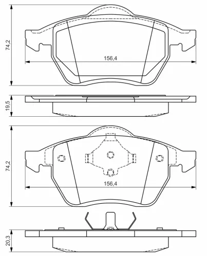 Bremsbelagsatz, Scheibenbremse Vorderachse BOSCH 0 986 494 390 Bild Bremsbelagsatz, Scheibenbremse Vorderachse BOSCH 0 986 494 390