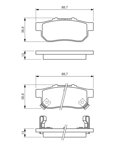 Bremsbelagsatz, Scheibenbremse BOSCH 0 986 494 392 Bild Bremsbelagsatz, Scheibenbremse BOSCH 0 986 494 392