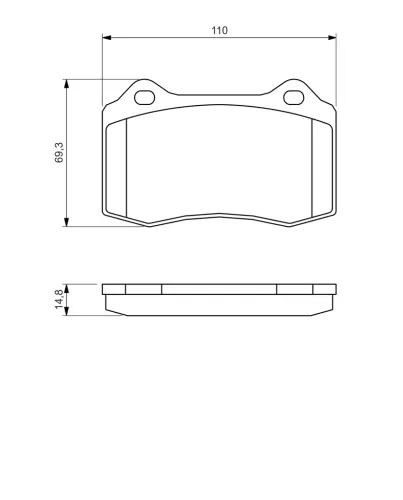 Bremsbelagsatz, Scheibenbremse BOSCH 0 986 494 393 Bild Bremsbelagsatz, Scheibenbremse BOSCH 0 986 494 393