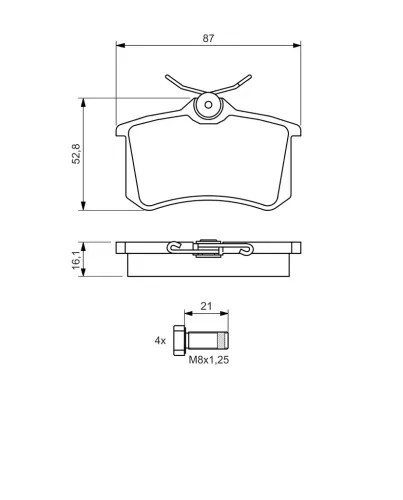 Bremsbelagsatz, Scheibenbremse BOSCH 0 986 494 399 Bild Bremsbelagsatz, Scheibenbremse BOSCH 0 986 494 399