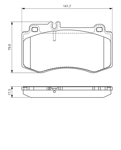 Bremsbelagsatz, Scheibenbremse Vorderachse BOSCH 0 986 494 405 Bild Bremsbelagsatz, Scheibenbremse Vorderachse BOSCH 0 986 494 405