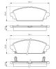 Bremsbelagsatz, Scheibenbremse Vorderachse BOSCH 0 986 494 414 Bild Bremsbelagsatz, Scheibenbremse Vorderachse BOSCH 0 986 494 414