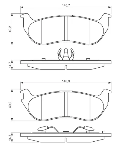 Bremsbelagsatz, Scheibenbremse BOSCH 0 986 494 419 Bild Bremsbelagsatz, Scheibenbremse BOSCH 0 986 494 419