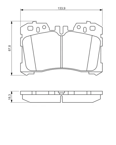 Bremsbelagsatz, Scheibenbremse Vorderachse BOSCH 0 986 494 423 Bild Bremsbelagsatz, Scheibenbremse Vorderachse BOSCH 0 986 494 423