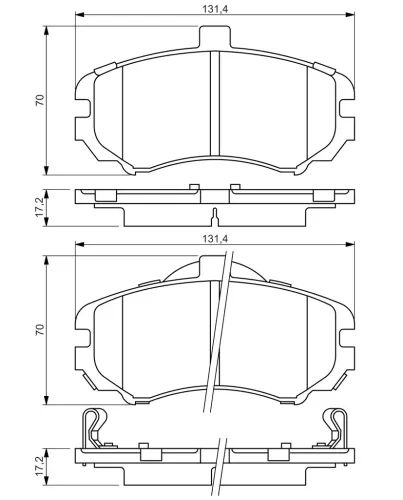 Bremsbelagsatz, Scheibenbremse Vorderachse BOSCH 0 986 494 426 Bild Bremsbelagsatz, Scheibenbremse Vorderachse BOSCH 0 986 494 426