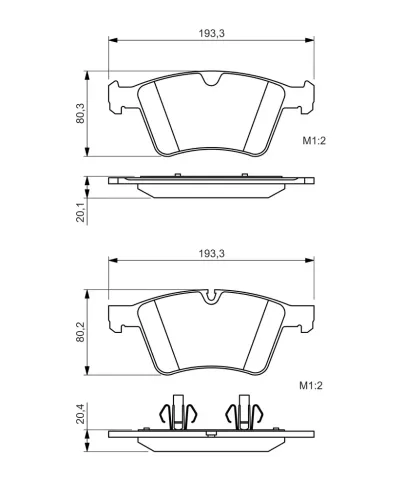 Bremsbelagsatz, Scheibenbremse Vorderachse BOSCH 0 986 494 427 Bild Bremsbelagsatz, Scheibenbremse Vorderachse BOSCH 0 986 494 427