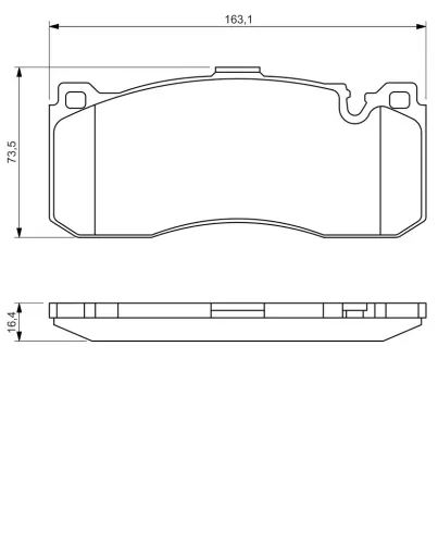 Bremsbelagsatz, Scheibenbremse Vorderachse BOSCH 0 986 494 428 Bild Bremsbelagsatz, Scheibenbremse Vorderachse BOSCH 0 986 494 428