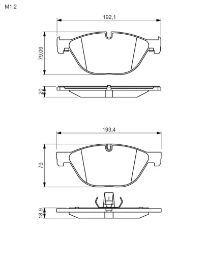 Bremsbelagsatz, Scheibenbremse Vorderachse BOSCH 0 986 494 429 Bild Bremsbelagsatz, Scheibenbremse Vorderachse BOSCH 0 986 494 429