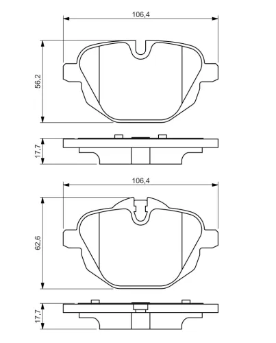 Bremsbelagsatz, Scheibenbremse BOSCH 0 986 494 432 Bild Bremsbelagsatz, Scheibenbremse BOSCH 0 986 494 432