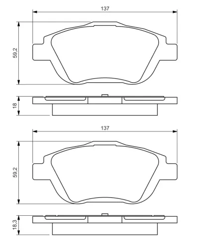 Bremsbelagsatz, Scheibenbremse BOSCH 0 986 494 438 Bild Bremsbelagsatz, Scheibenbremse BOSCH 0 986 494 438