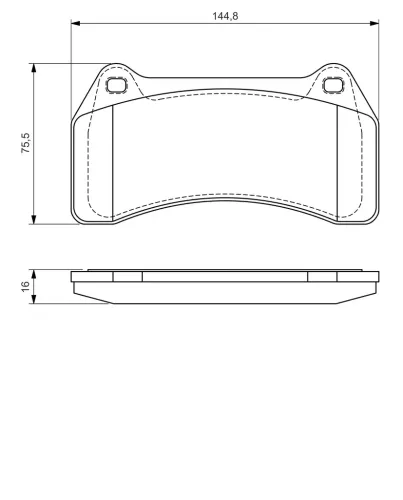 Bremsbelagsatz, Scheibenbremse Vorderachse BOSCH 0 986 494 448 Bild Bremsbelagsatz, Scheibenbremse Vorderachse BOSCH 0 986 494 448