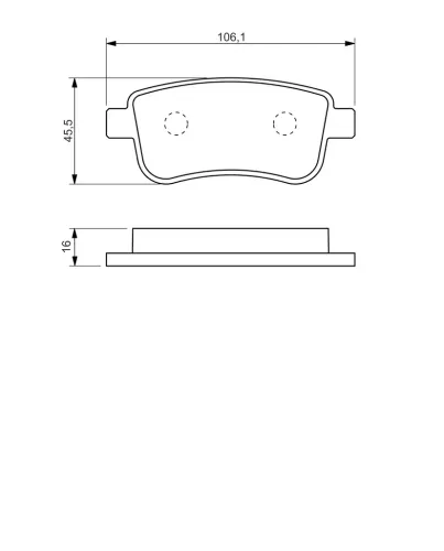 Bremsbelagsatz, Scheibenbremse Hinterachse BOSCH 0 986 494 452 Bild Bremsbelagsatz, Scheibenbremse Hinterachse BOSCH 0 986 494 452