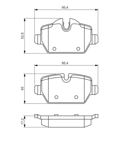 Bremsbelagsatz, Scheibenbremse Hinterachse BOSCH 0 986 494 461 Bild Bremsbelagsatz, Scheibenbremse Hinterachse BOSCH 0 986 494 461
