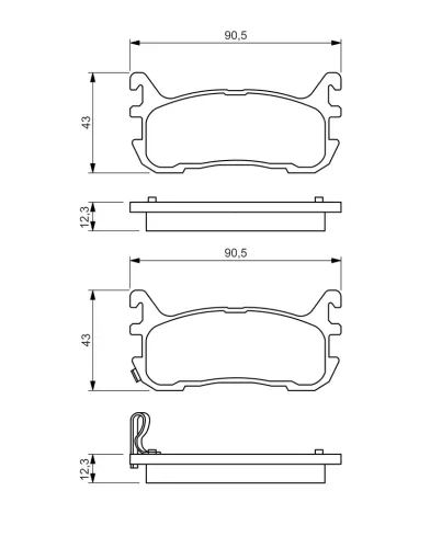 Bremsbelagsatz, Scheibenbremse BOSCH 0 986 494 482 Bild Bremsbelagsatz, Scheibenbremse BOSCH 0 986 494 482