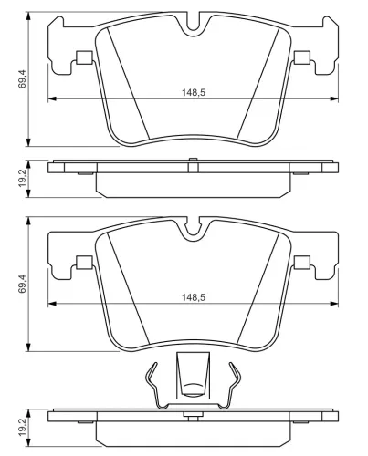 Bremsbelagsatz, Scheibenbremse BOSCH 0 986 494 487 Bild Bremsbelagsatz, Scheibenbremse BOSCH 0 986 494 487