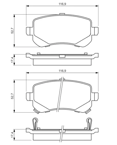 Bremsbelagsatz, Scheibenbremse BOSCH 0 986 494 496 Bild Bremsbelagsatz, Scheibenbremse BOSCH 0 986 494 496