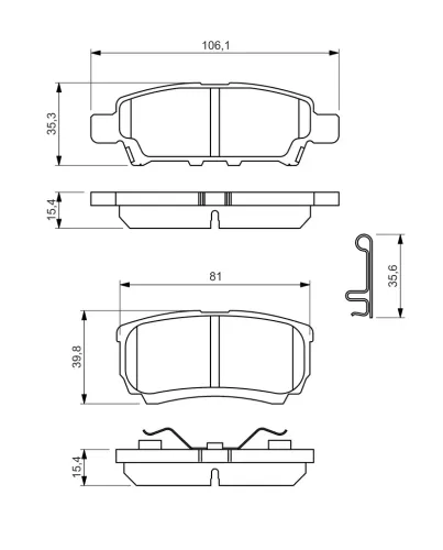 Bremsbelagsatz, Scheibenbremse BOSCH 0 986 494 502 Bild Bremsbelagsatz, Scheibenbremse BOSCH 0 986 494 502