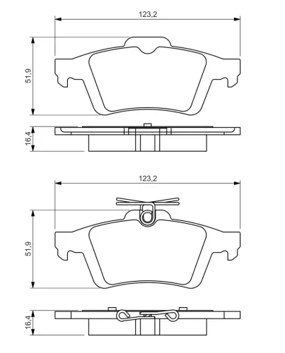 Bremsbelagsatz, Scheibenbremse BOSCH 0 986 494 528 Bild Bremsbelagsatz, Scheibenbremse BOSCH 0 986 494 528