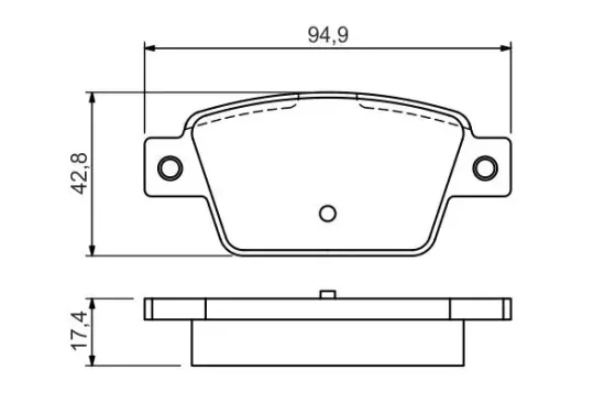 Bremsbelagsatz, Scheibenbremse BOSCH 0 986 494 536 Bild Bremsbelagsatz, Scheibenbremse BOSCH 0 986 494 536