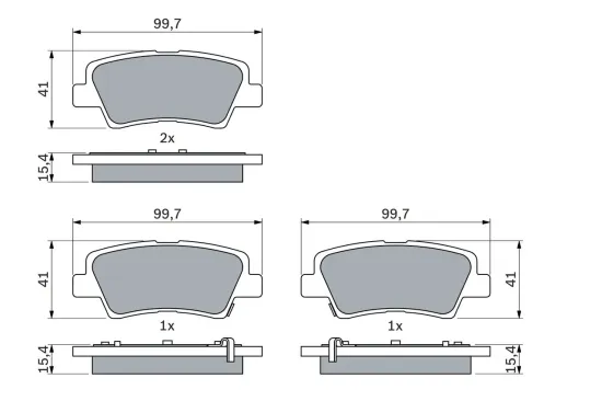 Bremsbelagsatz, Scheibenbremse BOSCH 0 986 494 557 Bild Bremsbelagsatz, Scheibenbremse BOSCH 0 986 494 557