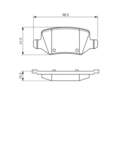 Bremsbelagsatz, Scheibenbremse Hinterachse BOSCH 0 986 494 569 Bild Bremsbelagsatz, Scheibenbremse Hinterachse BOSCH 0 986 494 569