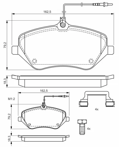 Bremsbelagsatz, Scheibenbremse BOSCH 0 986 494 585 Bild Bremsbelagsatz, Scheibenbremse BOSCH 0 986 494 585