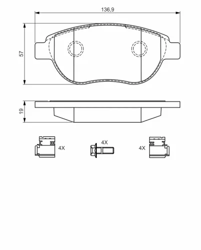 Bremsbelagsatz, Scheibenbremse BOSCH 0 986 494 602 Bild Bremsbelagsatz, Scheibenbremse BOSCH 0 986 494 602