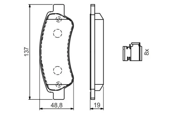 Bremsbelagsatz, Scheibenbremse BOSCH 0 986 494 604 Bild Bremsbelagsatz, Scheibenbremse BOSCH 0 986 494 604