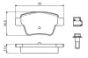 Bremsbelagsatz, Scheibenbremse BOSCH 0 986 494 605 Bild Bremsbelagsatz, Scheibenbremse BOSCH 0 986 494 605