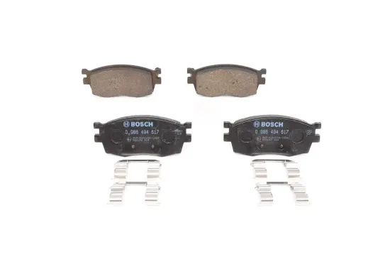 Bremsbelagsatz, Scheibenbremse Vorderachse BOSCH 0 986 494 617 Bild Bremsbelagsatz, Scheibenbremse Vorderachse BOSCH 0 986 494 617