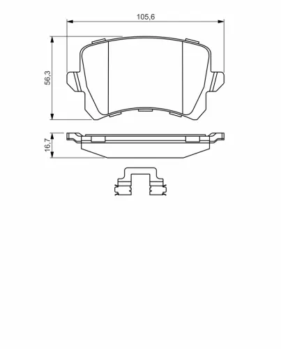 Bremsbelagsatz, Scheibenbremse BOSCH 0 986 494 626 Bild Bremsbelagsatz, Scheibenbremse BOSCH 0 986 494 626