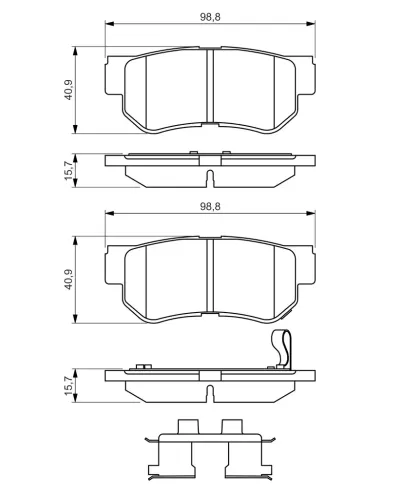 Bremsbelagsatz, Scheibenbremse BOSCH 0 986 494 635 Bild Bremsbelagsatz, Scheibenbremse BOSCH 0 986 494 635