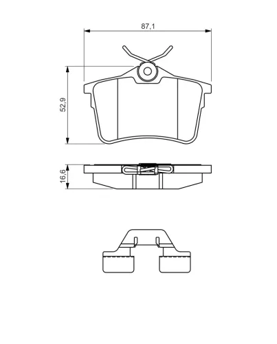Bremsbelagsatz, Scheibenbremse Hinterachse BOSCH 0 986 494 646 Bild Bremsbelagsatz, Scheibenbremse Hinterachse BOSCH 0 986 494 646
