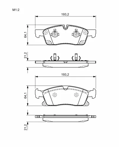Bremsbelagsatz, Scheibenbremse BOSCH 0 986 494 672 Bild Bremsbelagsatz, Scheibenbremse BOSCH 0 986 494 672