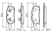 Bremsbelagsatz, Scheibenbremse BOSCH 0 986 494 672 Bild Bremsbelagsatz, Scheibenbremse BOSCH 0 986 494 672