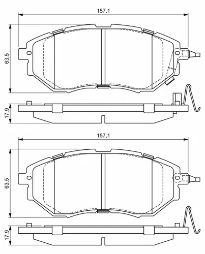 Bremsbelagsatz, Scheibenbremse BOSCH 0 986 494 679 Bild Bremsbelagsatz, Scheibenbremse BOSCH 0 986 494 679