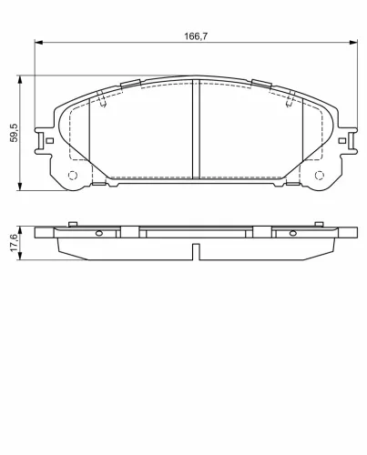 Bremsbelagsatz, Scheibenbremse Vorderachse BOSCH 0 986 494 686 Bild Bremsbelagsatz, Scheibenbremse Vorderachse BOSCH 0 986 494 686