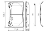 Bremsbelagsatz, Scheibenbremse BOSCH 0 986 494 694 Bild Bremsbelagsatz, Scheibenbremse BOSCH 0 986 494 694