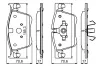 Bremsbelagsatz, Scheibenbremse BOSCH 0 986 494 696 Bild Bremsbelagsatz, Scheibenbremse BOSCH 0 986 494 696