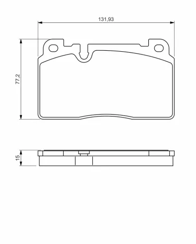 Bremsbelagsatz, Scheibenbremse Vorderachse BOSCH 0 986 494 702 Bild Bremsbelagsatz, Scheibenbremse Vorderachse BOSCH 0 986 494 702