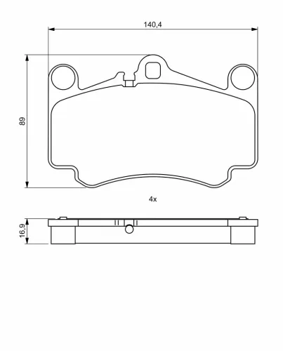 Bremsbelagsatz, Scheibenbremse Vorderachse BOSCH 0 986 494 710 Bild Bremsbelagsatz, Scheibenbremse Vorderachse BOSCH 0 986 494 710