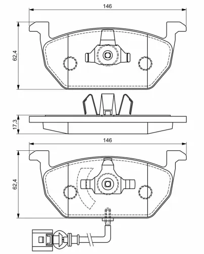 Bremsbelagsatz, Scheibenbremse BOSCH 0 986 494 721 Bild Bremsbelagsatz, Scheibenbremse BOSCH 0 986 494 721
