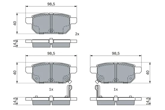 Bremsbelagsatz, Scheibenbremse BOSCH 0 986 494 748 Bild Bremsbelagsatz, Scheibenbremse BOSCH 0 986 494 748