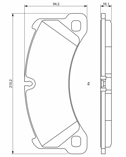 Bremsbelagsatz, Scheibenbremse BOSCH 0 986 494 757 Bild Bremsbelagsatz, Scheibenbremse BOSCH 0 986 494 757