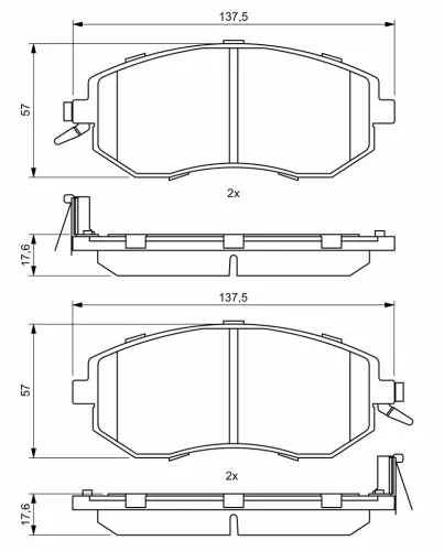 Bremsbelagsatz, Scheibenbremse BOSCH 0 986 494 761 Bild Bremsbelagsatz, Scheibenbremse BOSCH 0 986 494 761
