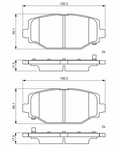 Bremsbelagsatz, Scheibenbremse Hinterachse BOSCH 0 986 494 767 Bild Bremsbelagsatz, Scheibenbremse Hinterachse BOSCH 0 986 494 767