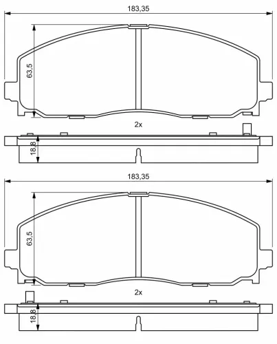 Bremsbelagsatz, Scheibenbremse BOSCH 0 986 494 769 Bild Bremsbelagsatz, Scheibenbremse BOSCH 0 986 494 769